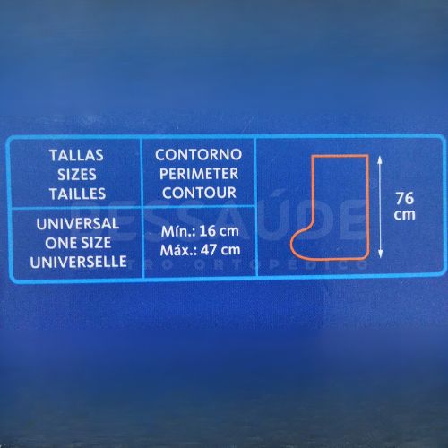 protetor perna impermeavel pediatrico orliman OSL4485_medidas protetor perna impermeavel pediatrico orliman OSL4485