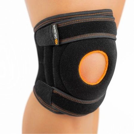 Joelheira curta envolvente com estabilizadores médio-laterais flexíveis ORLIMAN